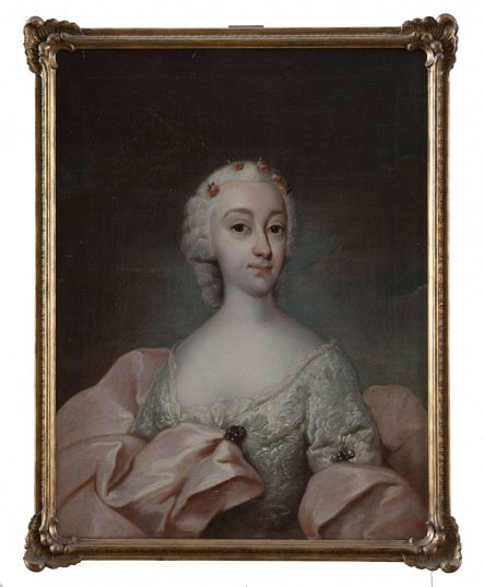 Charlotte Louise Scheel von Plessen som ung. Maleriet er usigneret, men tilskrevet maleren Peder Als.