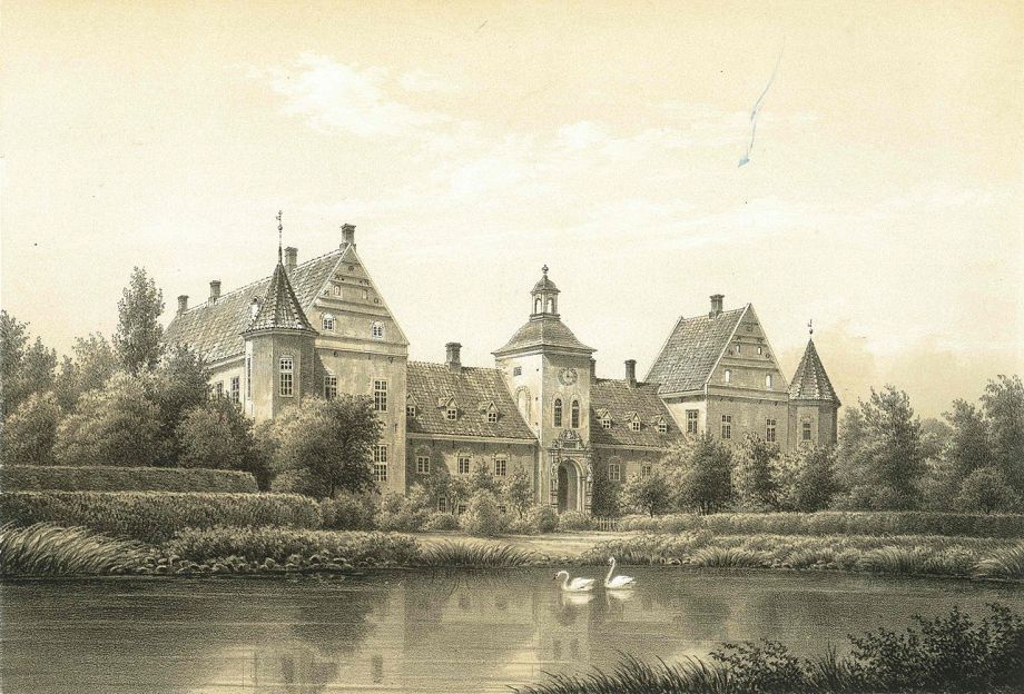 Ulstrup malet af Ferdinand Richardt, 1854.