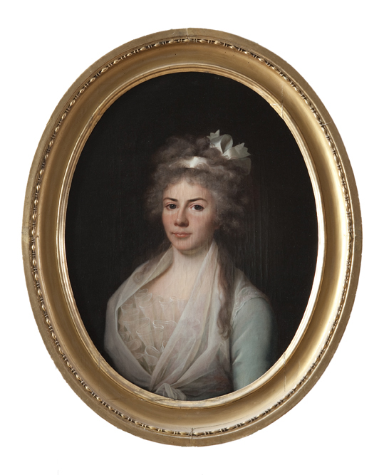 Lucia Charlotte Scheel - Eleonore Rabens datter som voksen. Maleri af Jens Juel.
