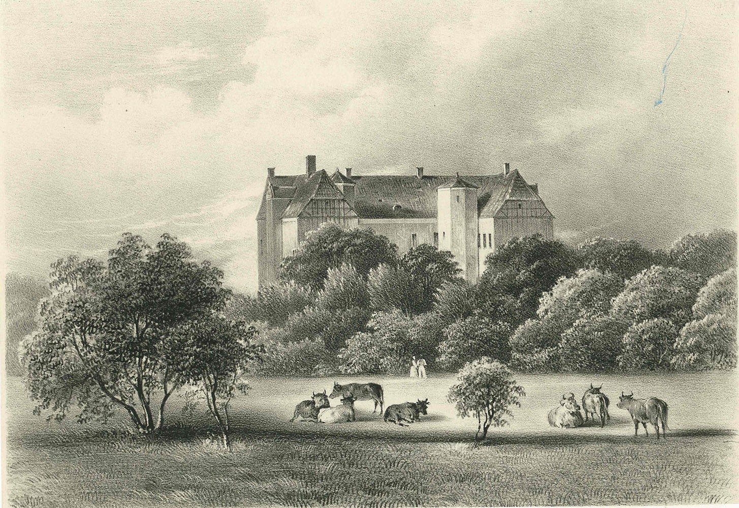 Sostrup malet af Ferdinand Richardt, 1845.
