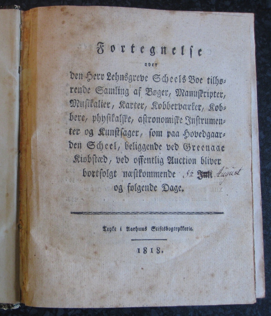 Auktionskataloget 1818.
