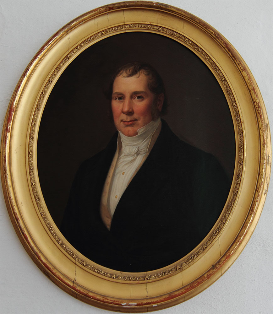 Den ældste søn, Christen Scheel. Portræt af August Schiøtt, 1865 (malet efter Christen Scheels død).